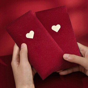 6pcs Red Gift Envelopes, Suitable For New Year, Wedding, Valentine's Day, For Giving Red Packets And As Unique Collectibles