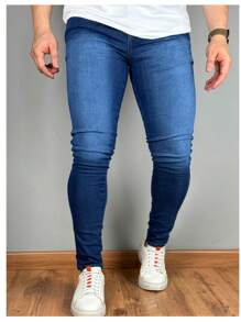 Premium Super Skinny Basic Jeans 01 - Royal Blue - View 6