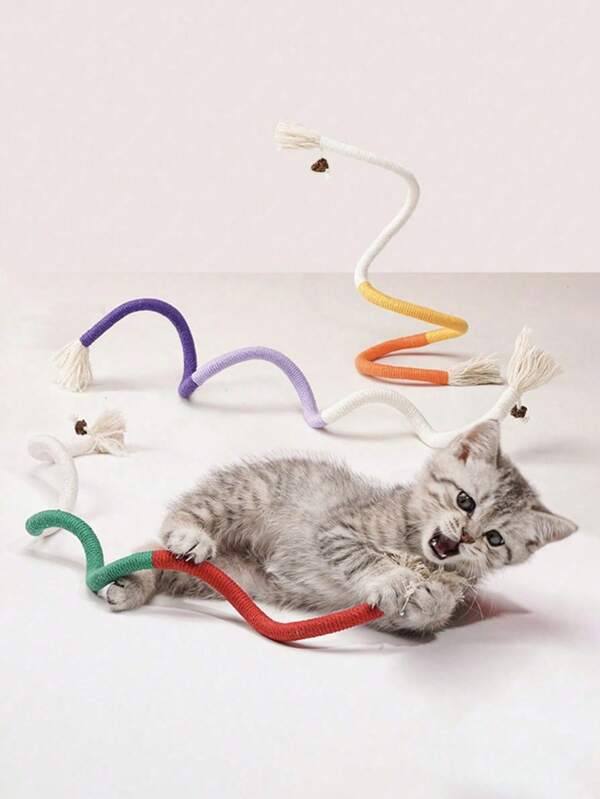 3 piezas Juguetes de cuerda para masticar para gatos, cuidado dental de cuerda de sisal, limpieza de dientes, duradero, juguete de estimulación para gatos, entretenimiento propio, alivio del estrés, sueño tranquilo por la noche