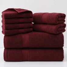 1 pieza Juego de Toalla de Baño/Toalla de Mano/Toalla Facial (Toalla de Baño + Toalla de Mano + Toalla Facial), con borde de satén con cinta, espesado y absorbente y suave, para uso adulto en el hogar para lavarse la cara, bañarse, secar las manos, sin pelusa, adecuado para gimnasio, spa, natación, decoración de otoño para el hogar, baño, regreso a la escuela, para salón de belleza