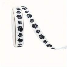 10mm X 5Yards Mixed Animal Print Ribbon - Zebra, Cow And Leopard Pattern, Suitable For DIY Bows And Gift Wrapping, Clothing Accessories - Multicolor - View 8