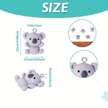 10pcs Cute Koala Resin Pendant DIY Jewelry Making Decoration Charms