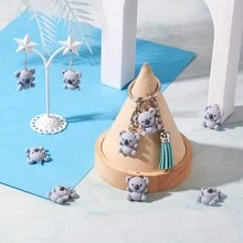 10pcs Cute Koala Resin Pendant DIY Jewelry Making Decoration Charms