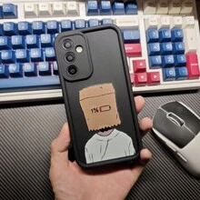 1 件创意 1% 电池人性化设计个性化手机壳,黑色楼梯镜头环全覆盖防震外壳,适合男士防水防摔防刮 - 黑色 - 查看 3