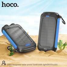 Hoco DB51 Power Bank 8000 mAh con Carga Solar y Pantalla LED: Potencia y Comodidad al Alcance de tu Mano - Negro y Azul - Ver 6