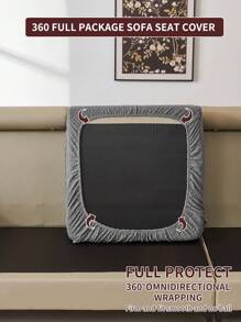 1pc Stretch Sofa Cover, Universal Four Seasons Anti-Slip Anti-Splash Full Wrap Fabric Thicker Sofa Seat Cushion Cover, Machine Washable Sofa Throw Blanket, Dustproof And Dirt-Resistant Home Decor Pet Friendly Protector Fits L-Shaped Sofa And 1/2/3/4 Seater For Bedroom, Office, Living Room