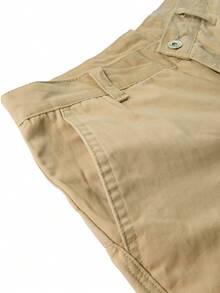 yuehaibao 男士纯色拉链口袋直筒宽松休闲裤，适合秋季