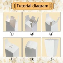 24/12pcs/1pc White Popcorn Boxes, 5.6 X 10.7 X 7.6 Cm Mini Popcorn Boxes For Movie Theater Decor, Disposable Popcorn Containers For Party, One-Time Use Snack Popcorn Bags - Multicolor - View 5
