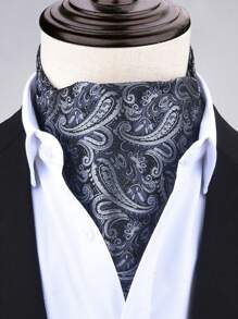 1pc Floral Print Casual Light Business Polyester Scarf, All Season Men Necktie