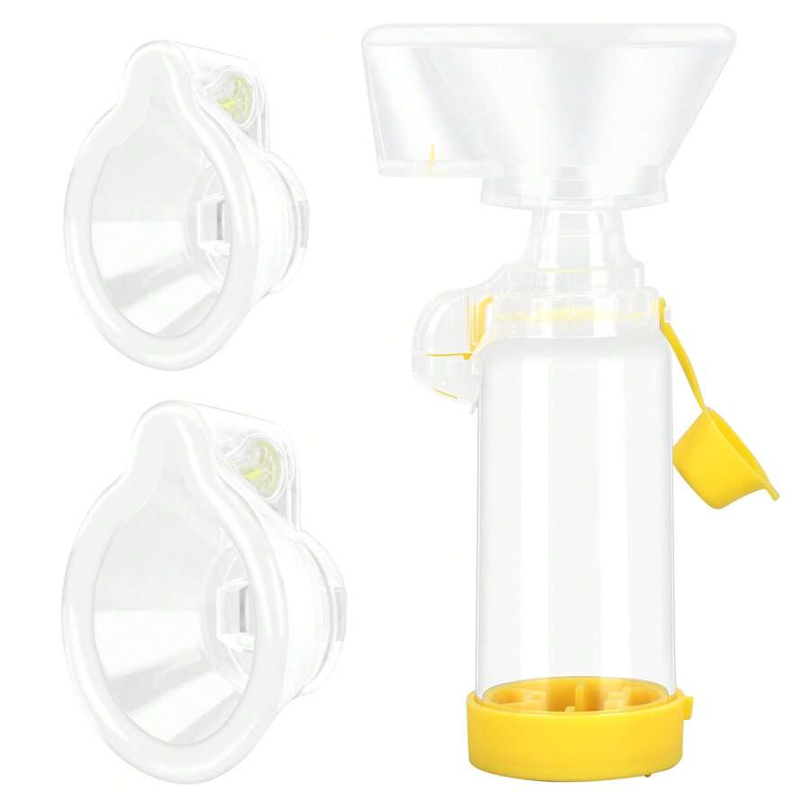 Handheld Spacer For Inhaler With 2 Comfortable Face Masks(Yellow) - Yellow - View 1