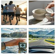 First Perspective Neck Stand For Mobile Phone Shooting, Fishing, Cycling, Magnetic Anti Shake Sports Camera, Outdoor Shooting - Pink - View 12