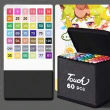 120pcs- Mark Pen Set Touch Color Children's Color Oil Double Headed Watercolor Pen Color Pen Watercolor Pen Set Paintbrush International Children's Day Painting Stationery Color Pen Gift Painting Painting Set, Back To School
