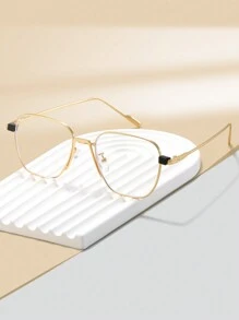 1 Pair Metal Frame Unisex Glasses, On