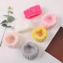 Set de 3 piezas de bandas para la cabeza, manos y muñecas hechas de franela de 12 colores, absorbentes y antideslizantes, para uso unisex en maquillaje, spa facial, yoga