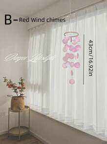 1pc Natural Shell Wind Chime, Room Bedroom Wind Bell Small Hanging Decor, Photography Prop, Birthday Gift