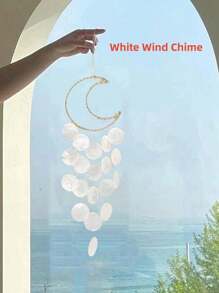 1pc Natural Shell Wind Chime, Room Bedroom Wind Bell Small Hanging Decor, Photography Prop, Birthday Gift