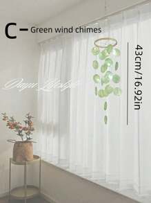 1pc Natural Shell Wind Chime, Room Bedroom Wind Bell Small Hanging Decor, Photography Prop, Birthday Gift