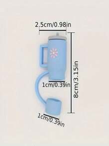 6 件装草帽，顶部带 10 毫米吸管，适用于 30 和 40 盎司无柄水壶 - 彩色 - 查看 4