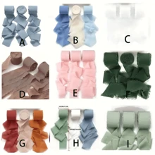 3 件套雪纺丝带套装，用于派对邀请，涤纶丝带（无羽毛）- 礼品和工艺品装饰蝴蝶结