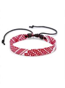1 pieza Brazalete de tela de moda, brazalete boho trenzado minimalista, unisex, gran regalo
