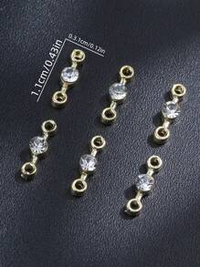 奢华金色指甲饰品 10/20 件 3D 合金美甲装饰 DIY 美甲宝石 美甲用品 2025 礼物 适合女孩 多功能配饰装饰指甲 手机壳 鞋子 衣服 包包 工艺品 - 彩色 - 查看 5