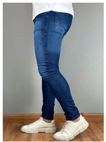 Premium Super Skinny Basic Jeans 01 - Royal Blue - View 5