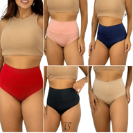 KIT 4 Calcinha Pós Parto Cinta Compreensão Cos duplo Seca Barriga Modeladora  Gestante