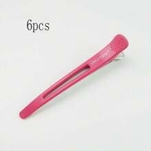 6/12个装专业美发无痕发夹，理发店分区长鼻定位夹，男女通用刘海造型鳄鱼夹，随机产品印花，美发工具，美容配件，卷发配件，秋季旅行，美发工具，女士配件，美发用品，秋季旅行，美发配件，女士，美发工具 - 彩色 - 查看 17