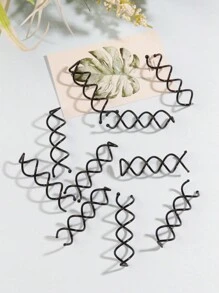 4 Stück/10 Stück Metall Spiral Haarclips für Hochsteckfrisuren, Winterhaaraccessoires für Frauen in Schwarz, Gold, Silber und Roségold zum Stylen von Frauenhaaren oder für den Einsatz in Make-up-Wäschen, Salon-Coiler, DIY-Haarknoten, Haarnadeln, Haarknoten-Maker, Haarteile, Haarstyling-Pins, Schulsachen