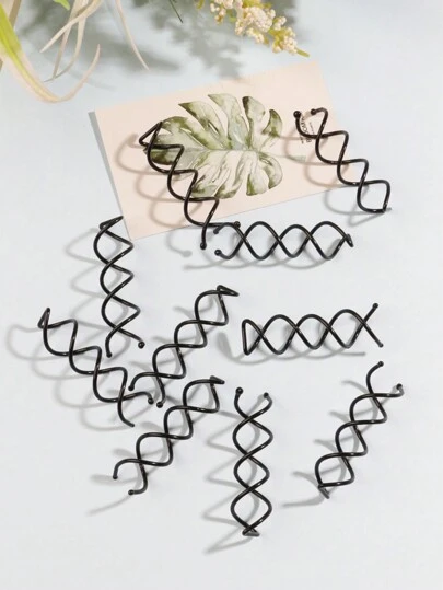 4pcs/10pcs Metal Spiral Hair Clips For Updo Winter Hair Accessories For Women's Black&Gold&Silver&Rose Gold For Styling Women's Ladies' Hair Or For Use In Make-Up Washes Salon Coiler DIY Hair Bun Hair Pin Hair Bun Maker Bun Hair Piece Hair Styling Pins, School Stuff, Head Accessories