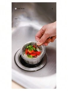 100pcs Disposable Kitchen Sink Drain Filter, Universal For Sink, Drain, Bowl, Food Waste Catcher,Kitchen Strainer Set With Fine Mesh, Essential Kitchen Tools & Kitchen Accessories, A Must-Have Kitchen Tools Gift For Home Chefs, Space-Saving Storage For Kitchen Organizers,Christmas Kitchen Gifts Idea - White - View 5