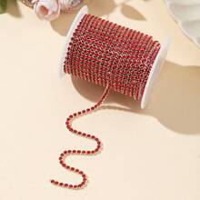 1 卷 3 毫米 5 米/10 米超闪亮水钻链，手工缝纫装饰链，DIY 装饰链，婚纱装饰 - 彩色 - 查看 9