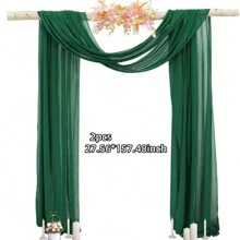 1/2 pezzi 70 x 600 cm Tenda per arco da matrimonio bianco, Tessuto in chiffon trasparente per arco da matrimonio, Materiale per drappi da arco da matrimonio, Tessuto per drappi di gazebo per decorazione cerimonia nuziale, Adatto per sfondo festa, arco all'aperto, cerimonia in chiesa