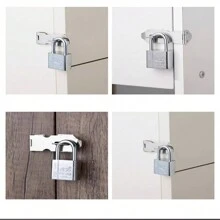 1pc/2pcs Stainless Steel Door Lock, Anti-Theft Lock Clasp Home Hardware Accessories To Make You Feel More Secure