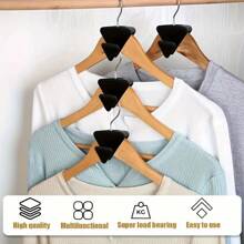 18pcs Clothes Hanger Connector, Triangle Hanger Link Hooks, Space Saving Closet Hanger Organizer Stacking Hanger Clips, Black - Black - View 7