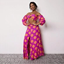 Conjunto feminino blogueira em viscose mega confortável soltinho qualidade alta - Multicolorido - Visão 6