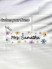 1pc Desk Name Plate Personalized-2 Styles, Custom Name Plate For Desk, Personalized Gifts For Coworkers Desk Decor, Office Gifts For Coworkers Employees Boss,Teacher, Social Worker , Gifts, Personalized Decorations, Holiday Gifts Birthday Graduation