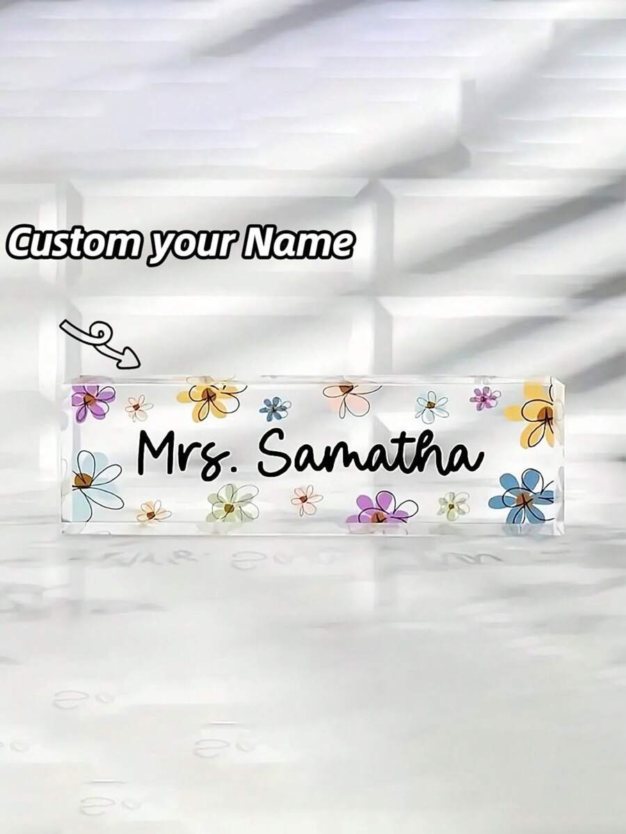 1pc Desk Name Plate Personalized-2 Styles, Custom Name Plate For Desk, Personalized Gifts For Coworkers Desk Decor, Office Gifts For Coworkers Employees Boss,Teacher, Social Worker , Gifts, Personalized Decorations, Holiday Gifts Birthday Graduation