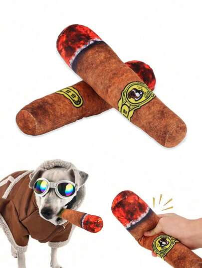 1pc Pet Plush Squeaky Chew Doll, Suitable For Cats And Dogs