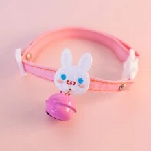 宠物项圈、猫项圈、狗项圈、铃铛、安全扣、可调节配件、熊猫爱兔 - 彩色 - 查看 9