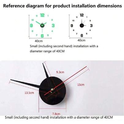 极简个性化数字时钟，亚克力静音挂钟，适用于书房、客厅、卧室，创意墙贴时钟