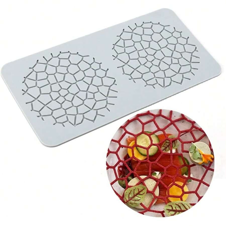 1pc Multi-Style Lace Mold, 3D Leaf Silicone Mold, Baking Mold, Clay Mold, Lace Mat, Honeycomb, Bee Pattern, Sugar & Chocolate Polymer Mold - TOP Recommendations - View 1