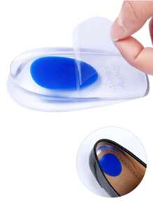 QKC 2pcs Heel Pain Relief Pads - PU Gel Heel Cups, For Protecting Heel Spurs And Shock Absorption In Sports Shoes, For Women Men Sneakers Shoes Men Trainers Running Shoes Summer, Accessories Gift Ideas - Royal Blue - View 7