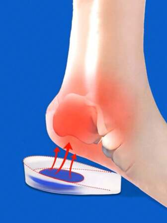 QKC 2 piezas Almohadillas para aliviar el dolor de talón - Tazas de gel de PU para el talón, para proteger los espolones del talón y absorber los golpes en zapatos deportivos, para mujeres y hombres, zapatillas, zapatos de entrenamiento, zapatos para correr de verano, ideas de regalo de accesorios