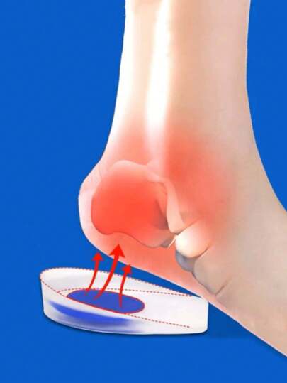 QKC 2 st smärtlindrande hälkuddar - PU-gelhälkoppar, för att skydda hälsporrar och stötdämpning i sportskor, för kvinnor och män, gymnastikskor, män, träningsskor, löparskor, sommar, accessoarer, presentidéer