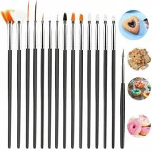 15pcs Cake Decorating DIY Brush Set, Baking Decorating Tools Suitable For Candy, Cookies, Chocolate, Frosting, Cake Decorations - Multicolor - View 8