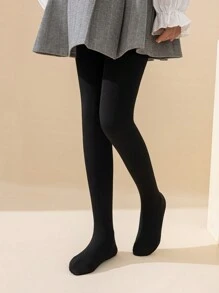 1 szt. Dziewczęce/dziecięce/maluchy rajstopy/legginsy bez stóp w jednolitym kolorze, czarne, gładka powierzchnia, miękkie, przyjazne dla skóry, odpowiednie do noszenia na co dzień, w stylu księżniczki/słodkim, odpowiednie na wiosnę, zimę, strój na co dzień, eleganckie, body, modne i uniwersalne, obcisłe spodnie outdoorowe, na powrót do szkoły, dla uczniów