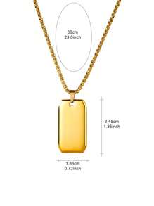 Gepersonaliseerde roestvrijstalen tekstketting, hiphop-koppelketting, gespiegelde hoekige militaire dogtag-stijl hangersieraden, gegraveerd beschikbaar
