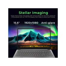 Ideapad 3 15.6" FHD Chromebook, Intel Celeron N4500, 4GB RAM, 224GB Storage (64GB SSD+160GB Docking Station Set), ‎Intel UHD Graphics, Full Size Keyboard, Chrome OS, Artic Gray - 灰色 - 查看 3