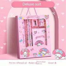 Sanrio Sanrio Black Cat Deluxe 12pcs Stationery Set - Includes Pencil Case, Pencils, Crayons, Eraser And Ruler, Suitable For School Supplies, Teen Awards And Gifts,Back To School
